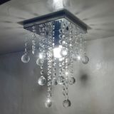 Lustre Para Sala Quarto De Cristal Acrílico 20x20 E 25 Cm Altura Soq E27