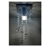 Lustre Para Sala De Cristal Acrílico 35 Cm Altura Soq E27