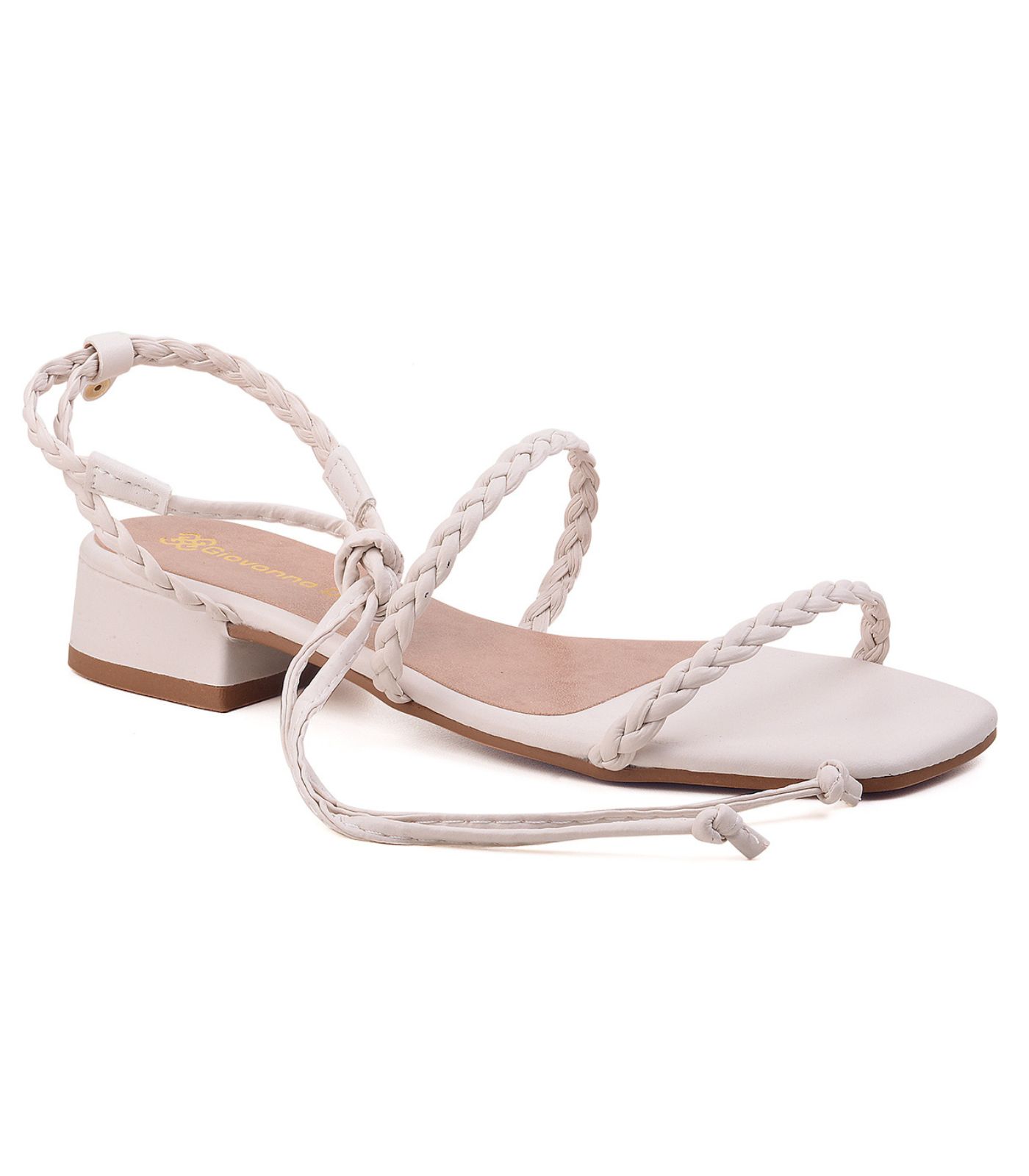 Sandália Com Trançado E Amarração Select Bege 36