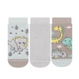 Kit 3 Pares De Meias Soquete Masculina Cia Da Meia Bege 17/22