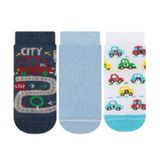 Kit 3 Pares De Meias Soquete Masculina Cia Da Meia Azul 17/22