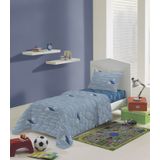 Jogo De Cama Infantil 2 Peças Estampado Lepper Azul Un