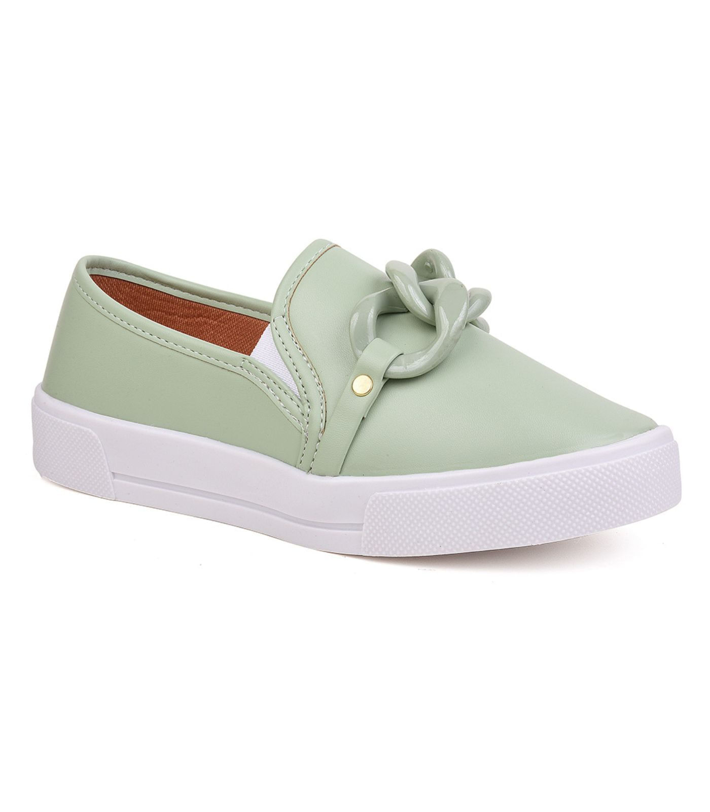 Tênis Slip On Com Corrente Select Verde 38