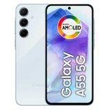 Smartphone Samsung Galaxy A55 5G 256GB Azul Claro AM Tela 6.6" Câmera 50MP Selfie 32MP Android 14