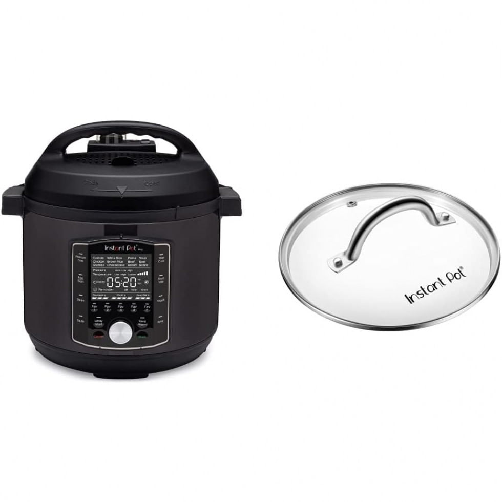 Panela De Pressao Eletrica Em Ceramica 10 Em 1, 6l Com 28 Predefinicoes E Painel De Led, 110v, Instant Pot, Preta