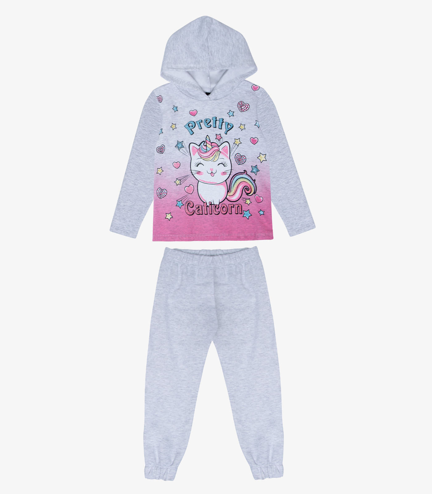 Conjunto Infantil Feminino Caticorn Select Cinza 4