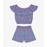 Conjunto Infantil Feminino Estampado Infinita Cor Azul 8