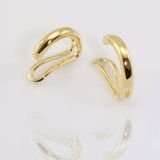 Brinco Falso Piercing  Meia Argola Banhado A Ouro 18k