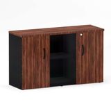 Armario Credenza Pe40 2 Portas Portas Escarlate Preto Pandin