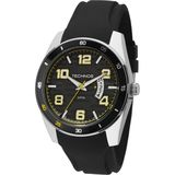 Relógio Analógico Technos Silicone 2115KSR/8Y Masculino Preto/Amarelo Technos