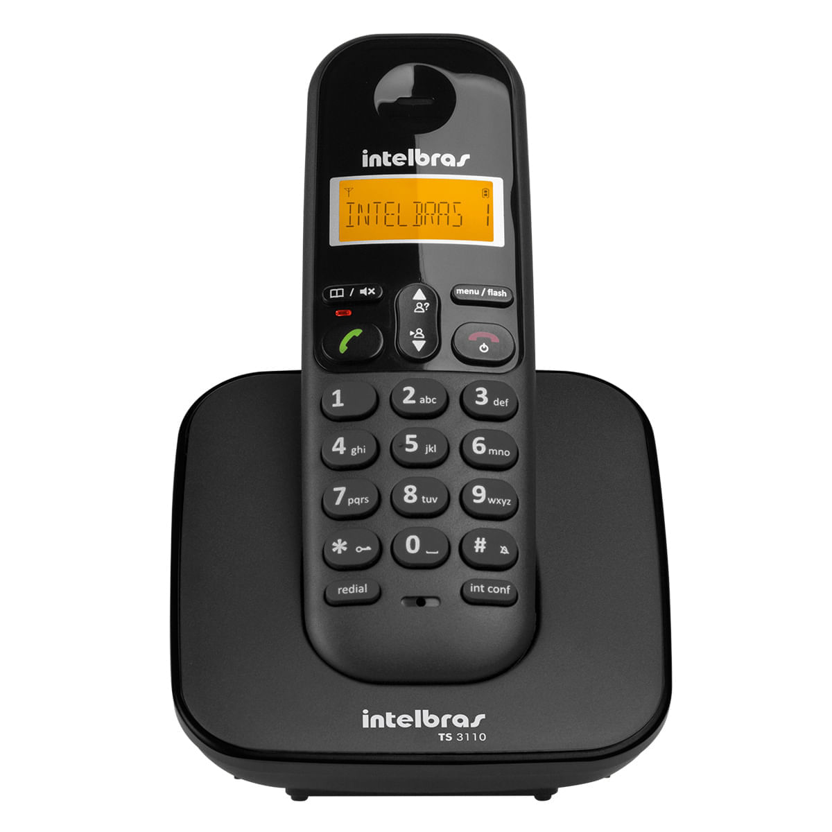 Telefone Sem Fio Digital Intelbras Com Identificador de Chamadas Preto - TS 3110