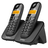Telefone sem Fio Digital Intelbras 1 Ramal com Identificador de Chamadas Preto - TS 3112