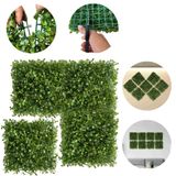 18 Painéis Pequenos Para Parede De Plantas Artificiais 25x25 Buxinho Realista Decoração De Jardim De Inverno