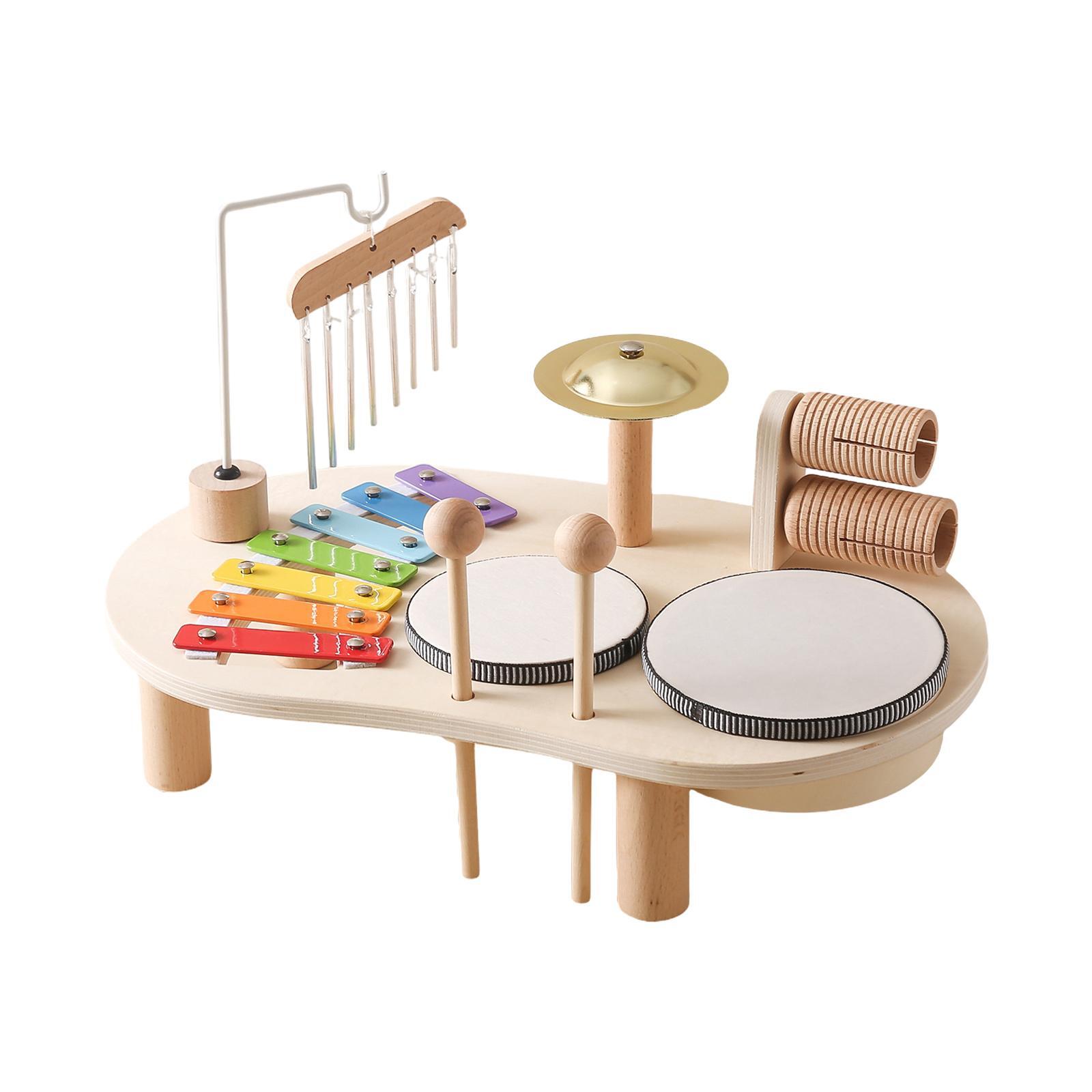 Conjunto De Bateria Infantil Instrumentos Musicais Montessori Para Crianças