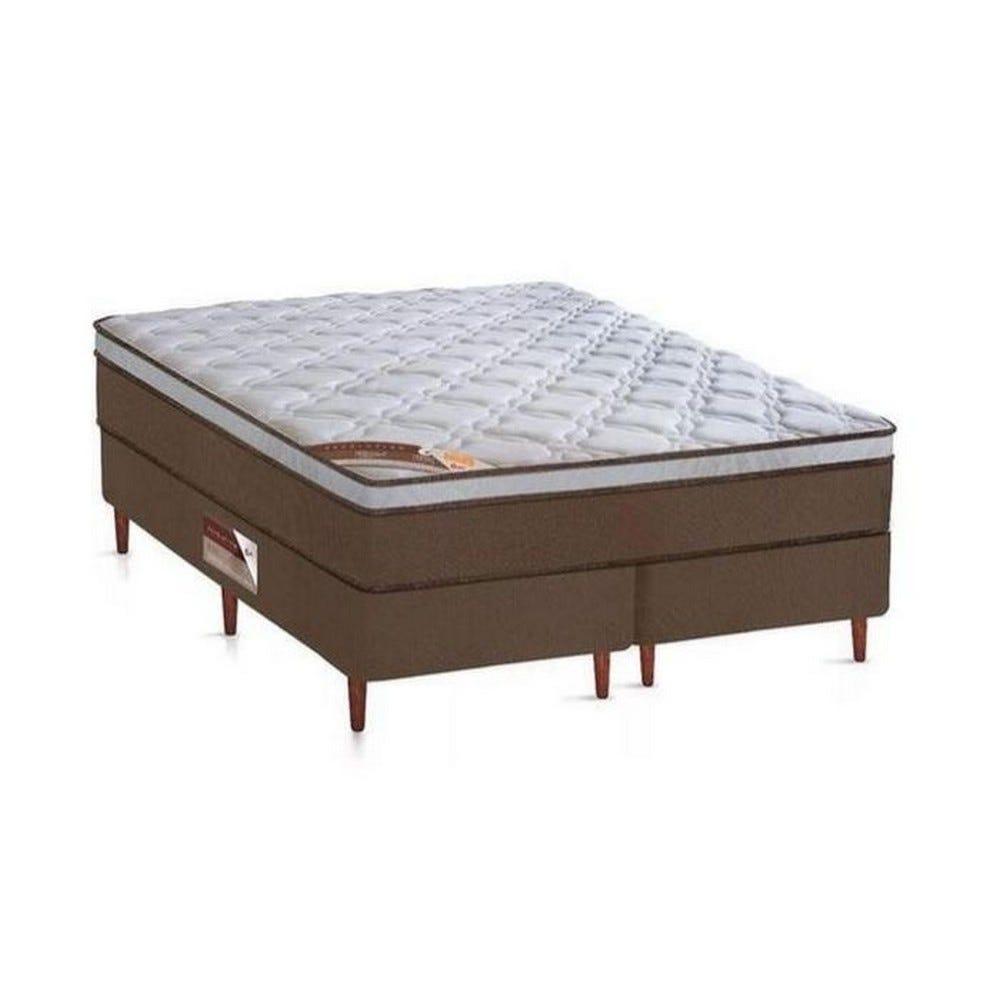 Cama Box + Colchão Castor Queen Innovation One Face Pocket 158x198x54cm