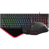 Combo Teclado Mouse E Mouse Pad Gamer Color Rainbow 8000dpi