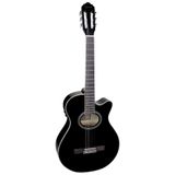 Violão Eletroacústico Nylon Mini Jumbo Cutaway Gnf-1d Ceq Bk Preto, Com Afinador E Equalizador