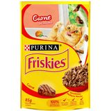 Kit Com 15 Unidades - Ração Umida Friskies Gatos Adultos Carne Ao Molho Sache 85g