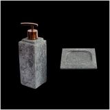 Kit Banheiro Bancada Lavabo Luxo Em Pedra Sabão N02 Rosê