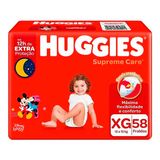 Fralda Descartável Infantil Huggies Supreme Care XG 12 a 15kg 58 Unidades