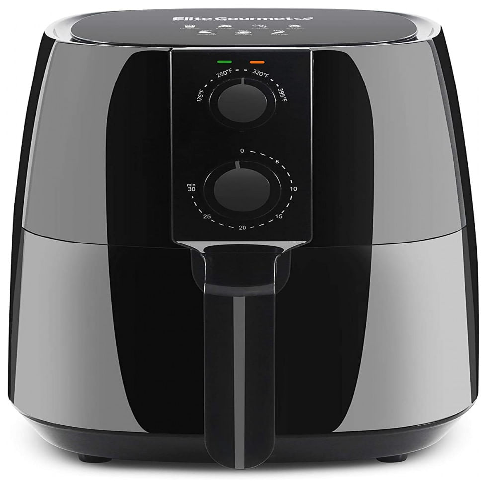 Fritadeira Eletrica Airfryer 4l Com Temperatura Ajustavel E Temporizador, 110v 1300w, Elite Gourmet Eaf4617, Preta