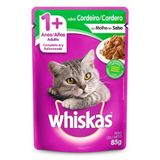 Ração Para Gatos Whiskas Adulto Sachê Cordeiro 85g - Embalagem Com 20 Unidades