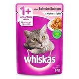 Ração Para Gato Whiskas Sachê Salmão 85g - Embalagem Com 20 Unidades