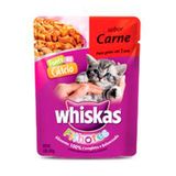 Ração Para Gato Whiskas Filhote Sachê Carnes 85g - Embalagem Com 20 Unidades