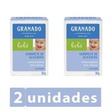 Kit 2 Com Sabonetes Em Barra De Glicerina Granado Bebê Lavanda 90g