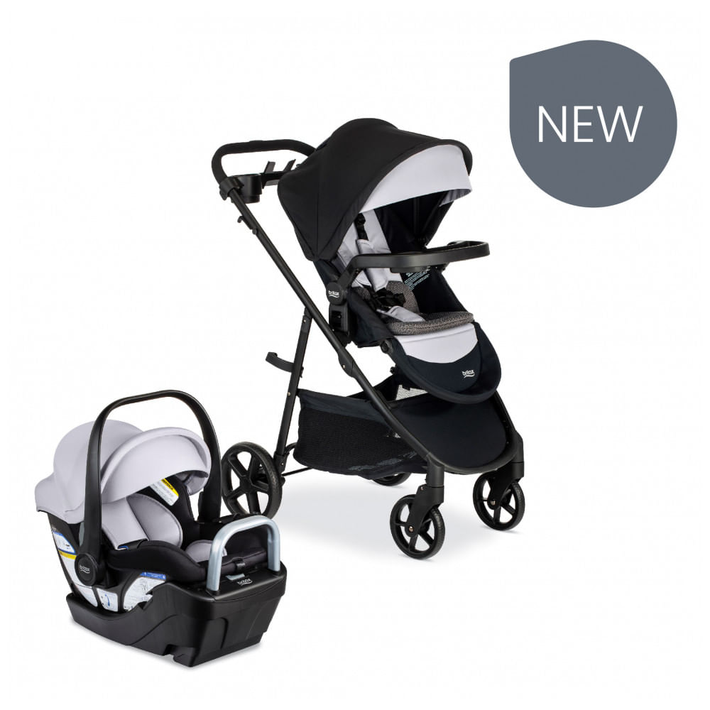 Carrinho De Bebê Com Cadeira Para Carro Britax Willow Brook S Travel System, Branco Glacial Onyx