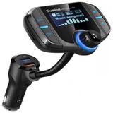 Adaptador Transmissor Veicular Bluetooth Com 2 Portas Ubs, Aux E Mp3, 12 24v, Sumind Bt70b, Preto