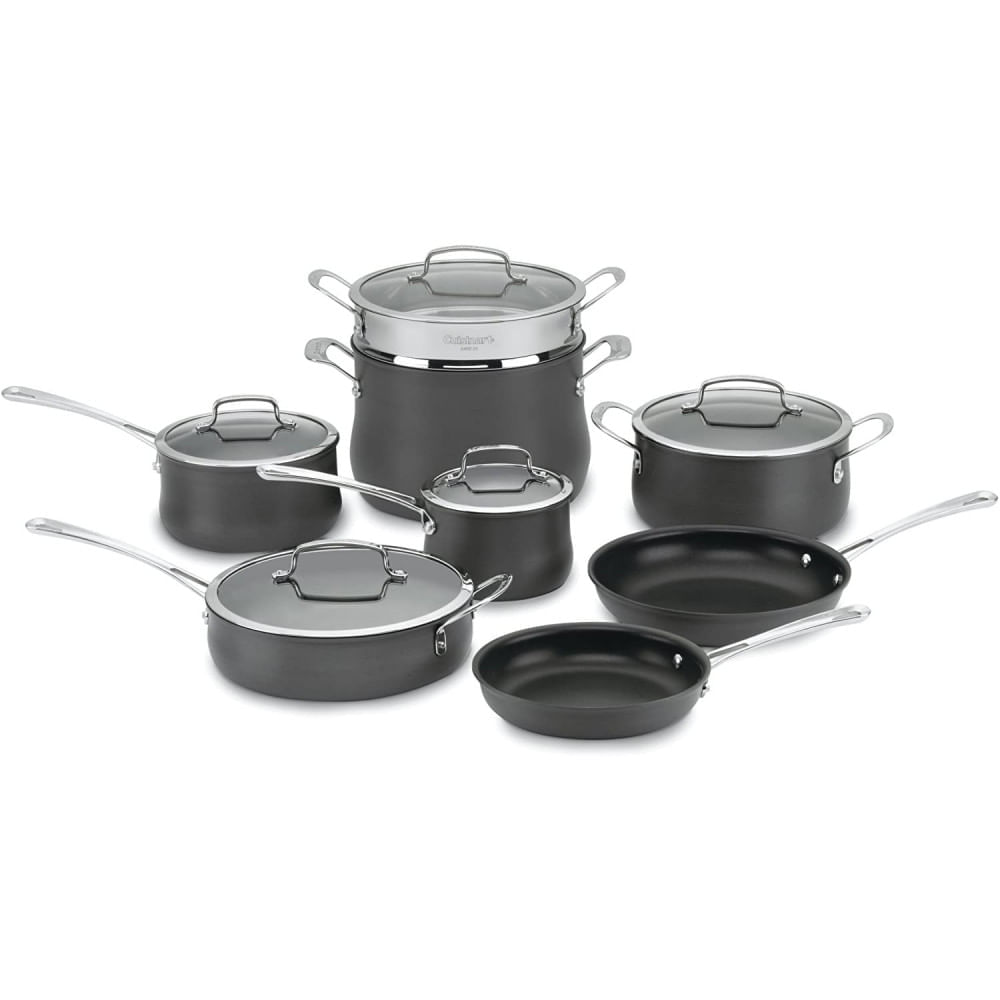 Cuisinart Contour Conjunto de Panelas Antiaderentes 13 Peças Preta