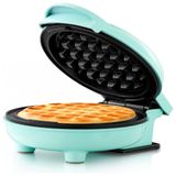 Mini Maquina De Waffle Antiaderente, Turquesa, 110v, Holstein Housewares Hh 09125016i, Azul Turquesa