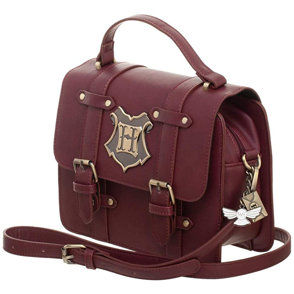 Harry Potter Hogwarts Bolsa de Ombro Feminina Vermelha