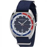 Relogio Masculino Quartzo Retro, Aco Inoxidavel Com Correia De Nylon, Tom Modelo, Caravelle 43b167