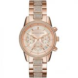 Relogio Feminino Analogico Quartzo De Aco Inoxidavel, Michael Kors Mk6485, Rosa