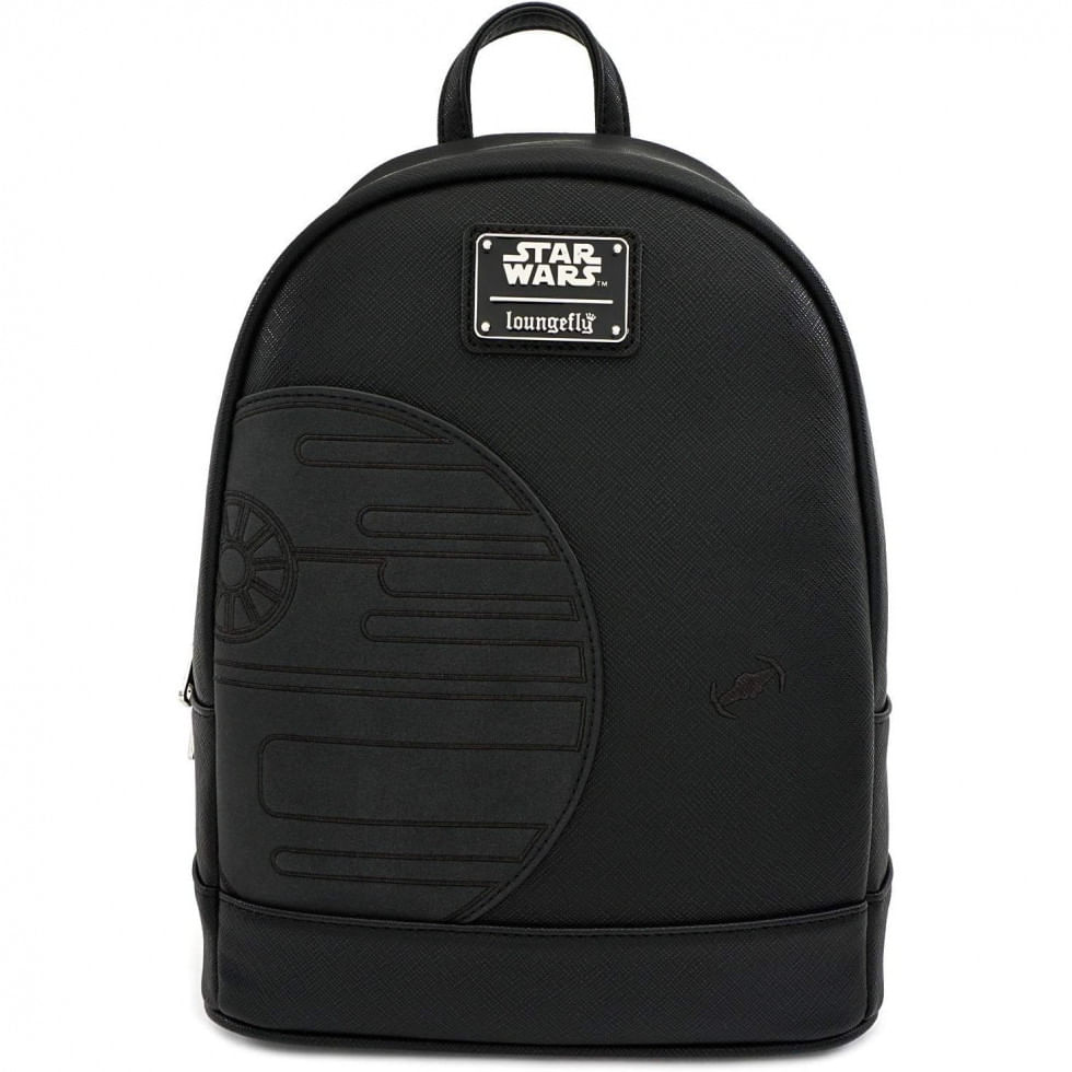 Mochila Escolar Infantil Loungefly Disney Star Wars Para Criancas A Partir De 12 Anos, Preta