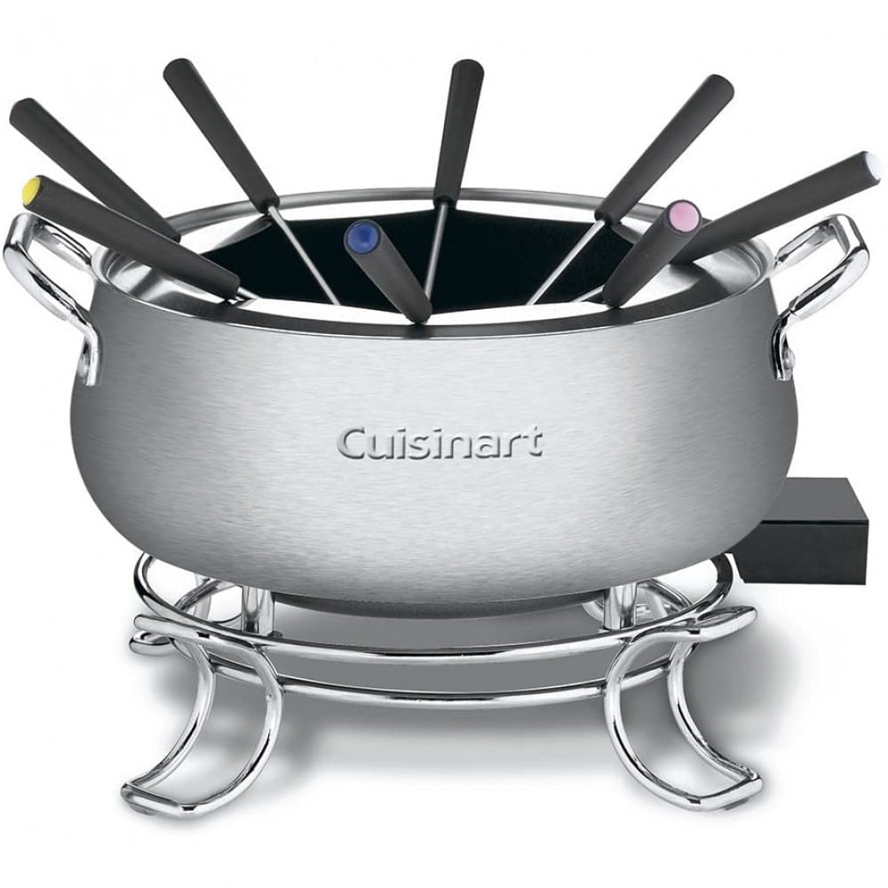 Cuisinart CFO3SS Panela de Fondue Elétrica 28 L c 8 Garfos 1000W110V Aço Inoxidável