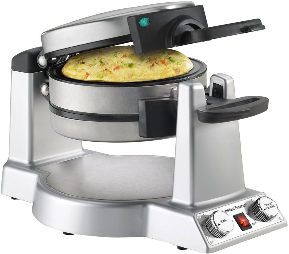 Cuisinart WAF-B50 Máquina de Waffle Dupla Rotativa Prata 110V