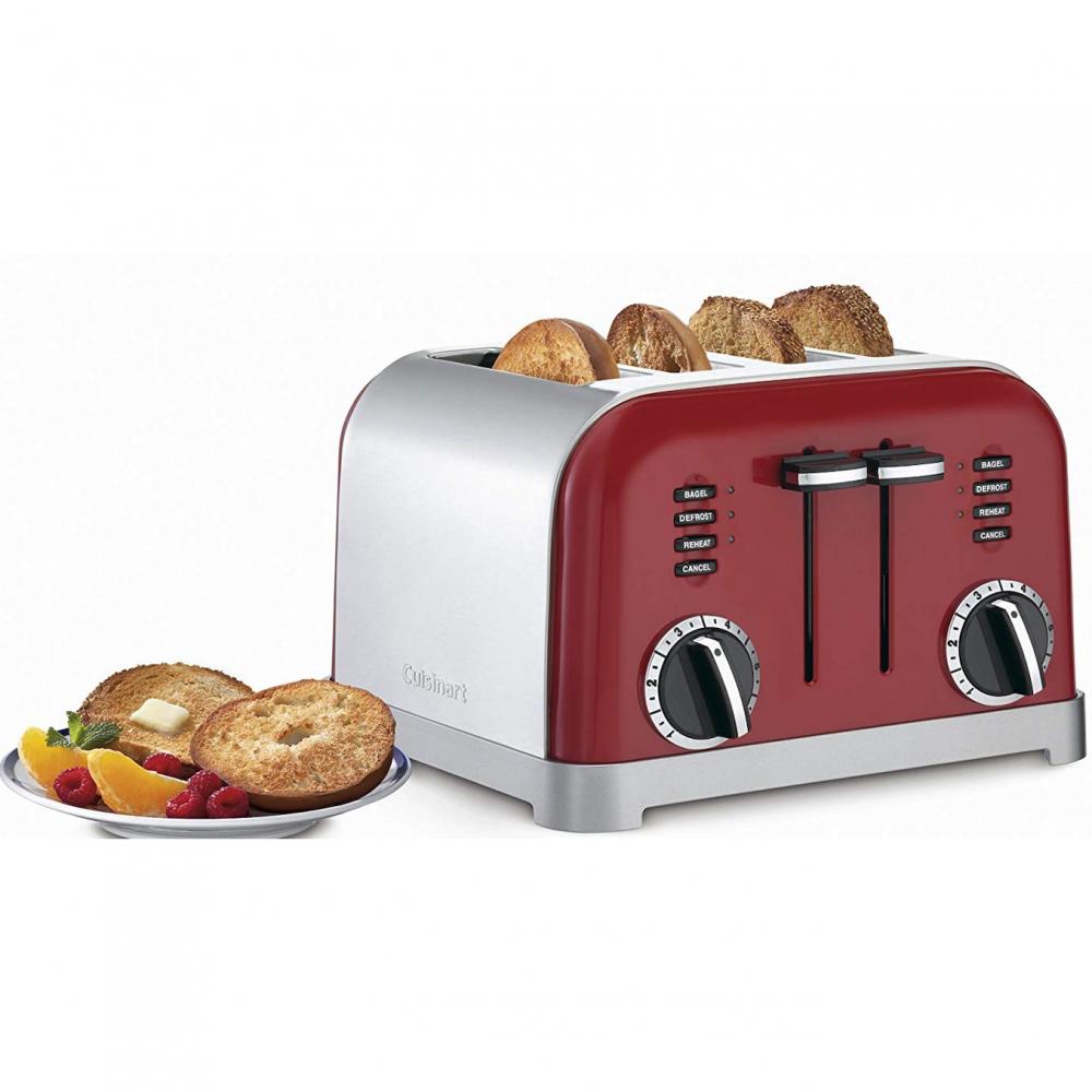 Torradeira Cuisinart CPT-180MR Metal Classic 4-Slice, Vermelho Metálico 110 V