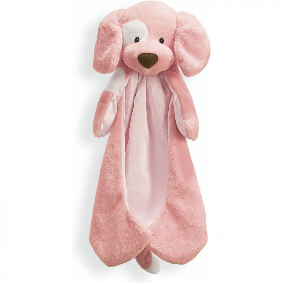 Pelucia Cachorrinho Com Cobertor De Bebe Embutido Para Criancas Maiores De 1 Ano, Gund 058966, Rosa