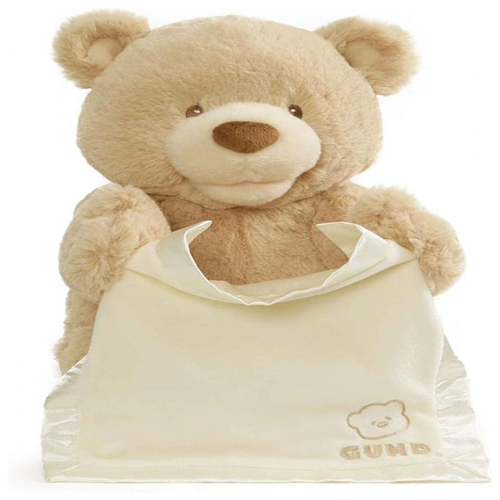 Pelucia Urso Peek A Boo Para Criancas Maiores De 1 Ano, Gund 6053525, Marrom