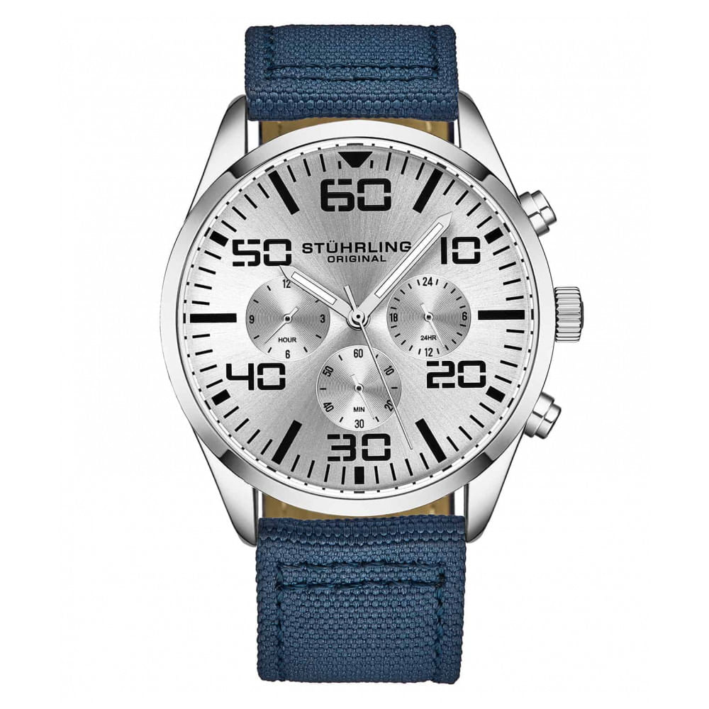 Relogio Masculino Stuhrling 4001 Quartzo 42mm, Azul