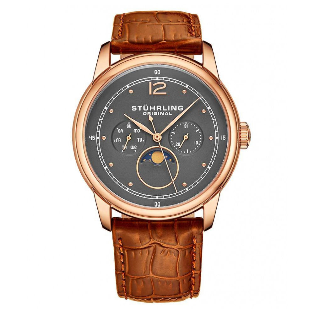 Relogio Masculino Stuhrling Celestia 898 Quartzo 39mm, Marrom Classico