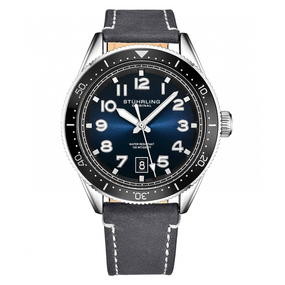 Relogio Masculino Stuhrling 3989 Quartzo 42mm, Cinza