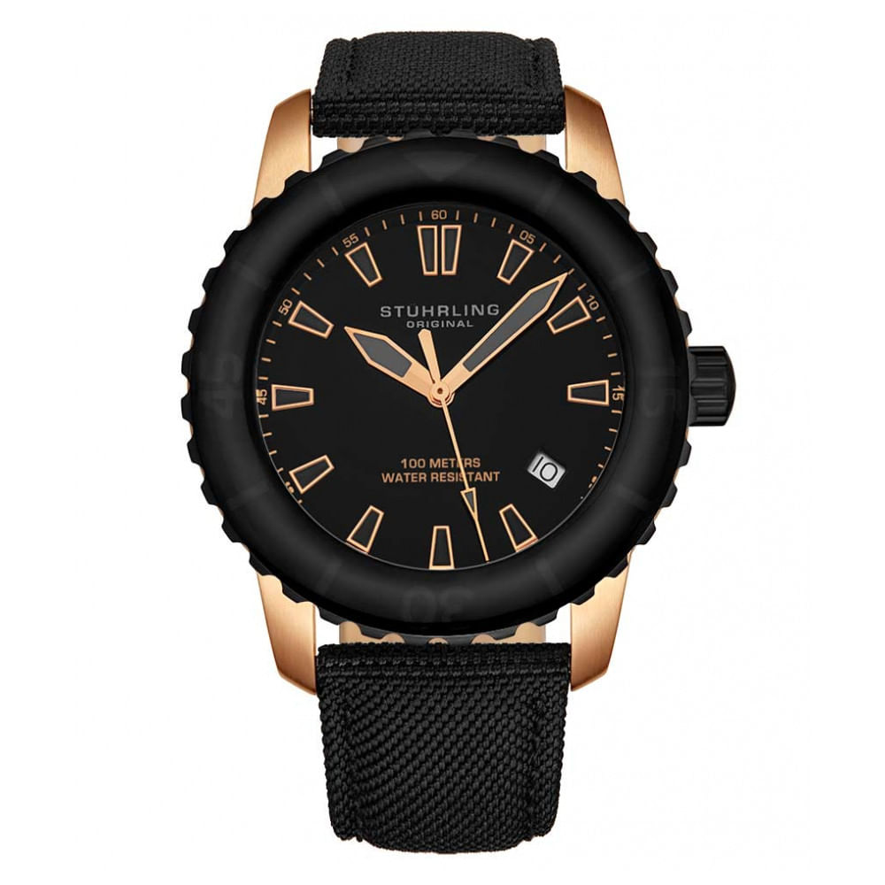 Relogio Masculino Stuhrling Yara 2001 Quartzo 44mm, Preto