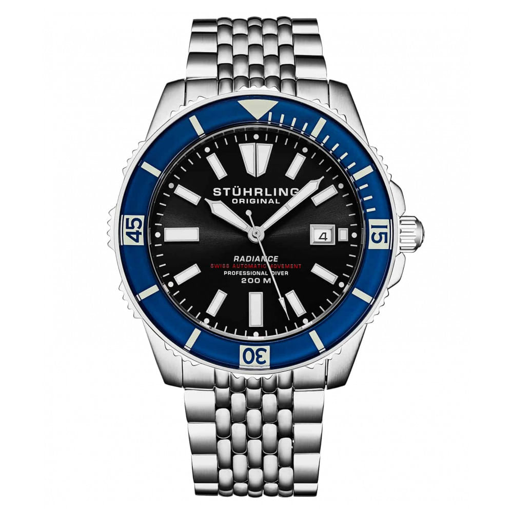 Relogio Masculino Stuhrling Radiance 1006 Automatico 43mm, Azul