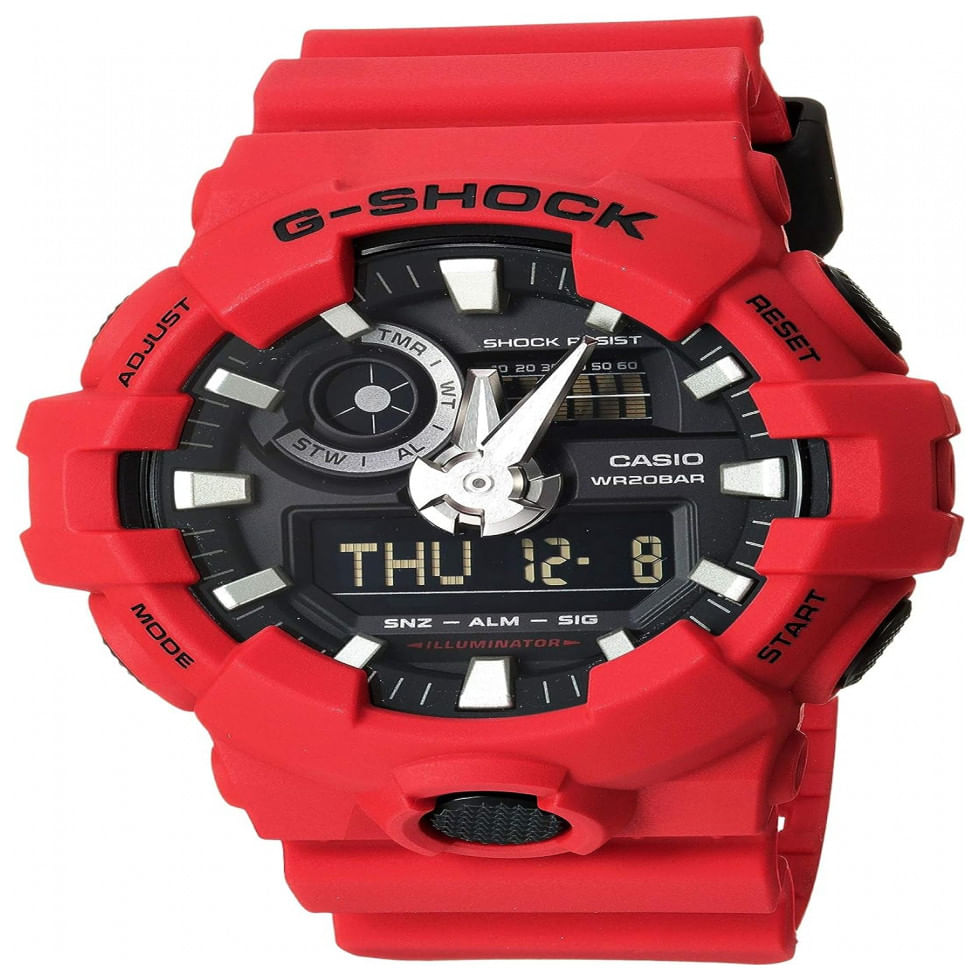 Relogio Masculino Relogio G Shock, Casio Ga 700 4acr, Vermelho