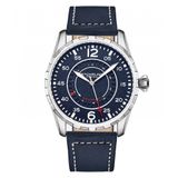 Relogio Masculino Stuhrling Aviador 4002 Quartzo 42mm Com Cronografo, Azul