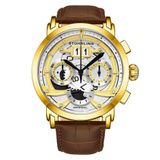 Relogio Masculino Stuhrling Andover 926 Quartzo 47mm Com Cronografo, Marrom